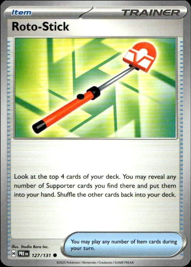 2025 Pokémon Prismatic Evolutions Roto-Stick #127/131 Pokémon card front