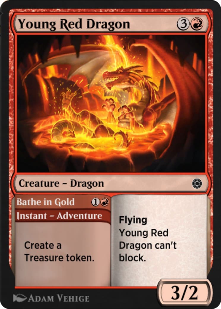 Young Red Dragon // Bathe in Gold - Image 1
