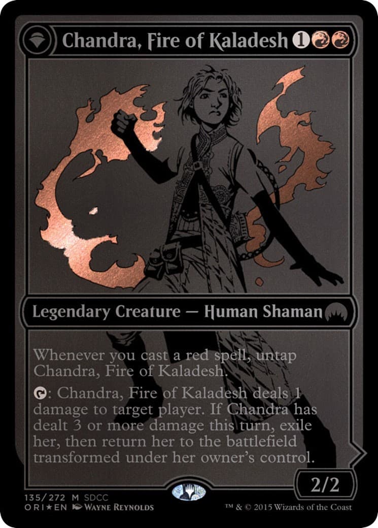 Chandra, Fire of Kaladesh // Chandra, Roaring Flame - Image 1