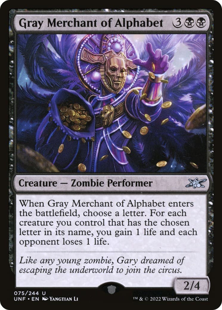 Gray Merchant of Alphabet - Image 1