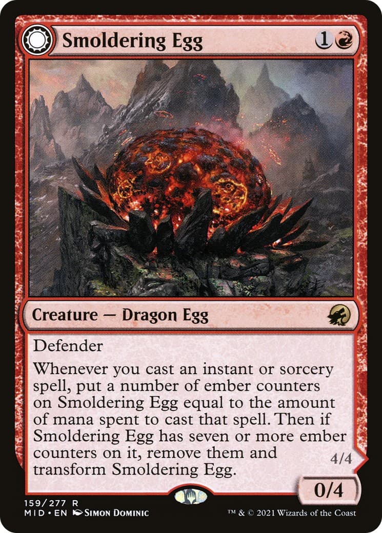 Smoldering Egg // Ashmouth Dragon - Image 1