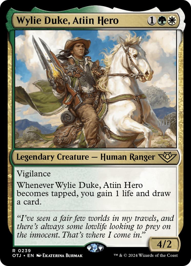 Wylie Duke, Atiin Hero - Image 1
