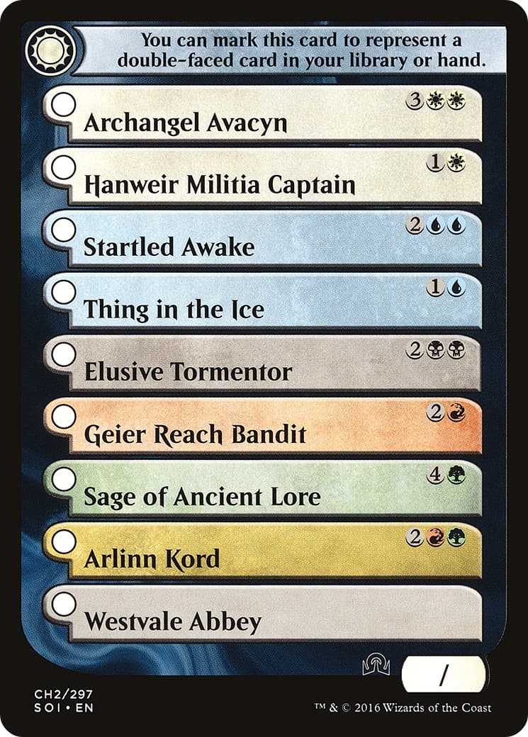 Shadows Over Innistrad Checklist 2 - Image 1