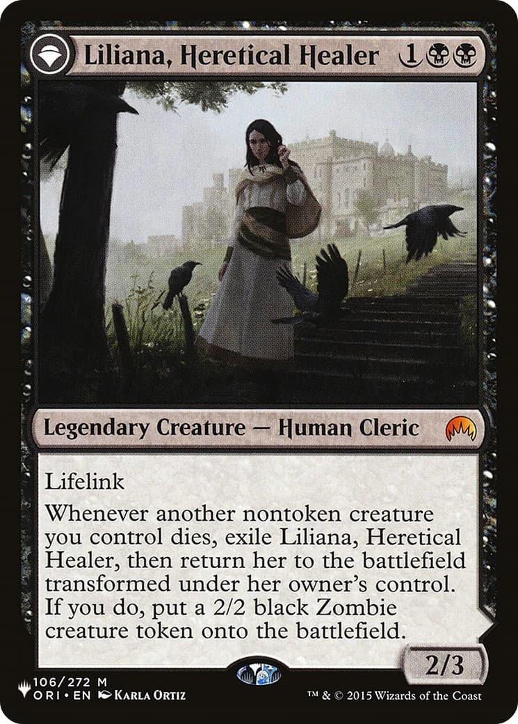 Liliana, Heretical Healer // Liliana, Defiant Necromancer - Image 1