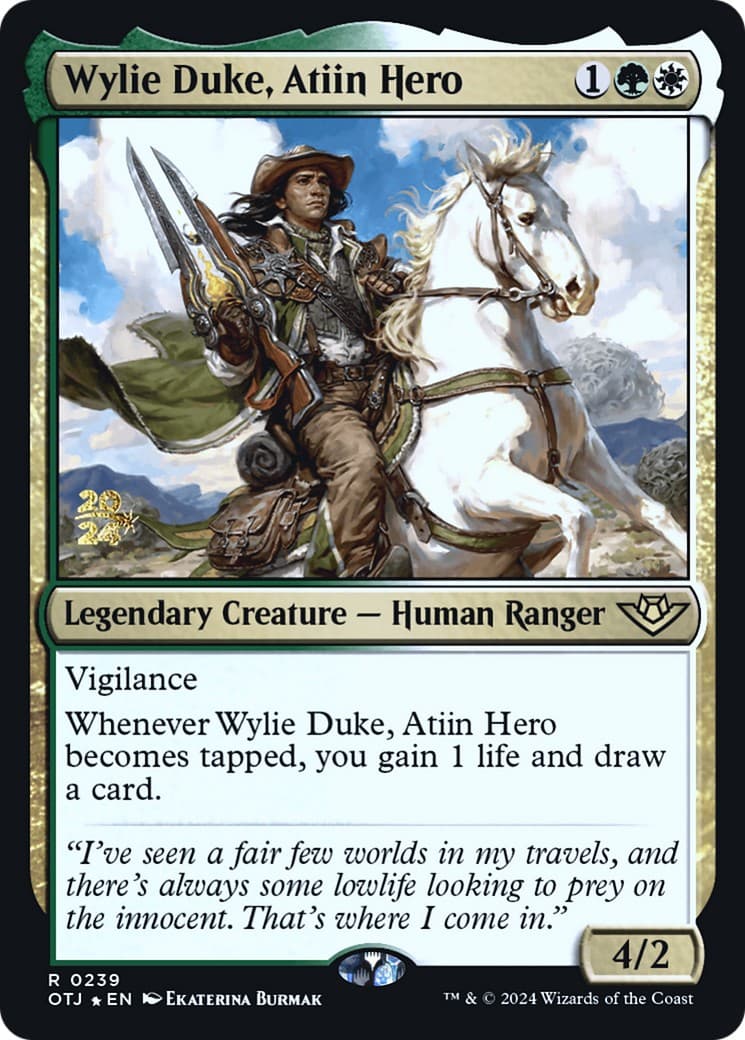 Wylie Duke, Atiin Hero - Image 1