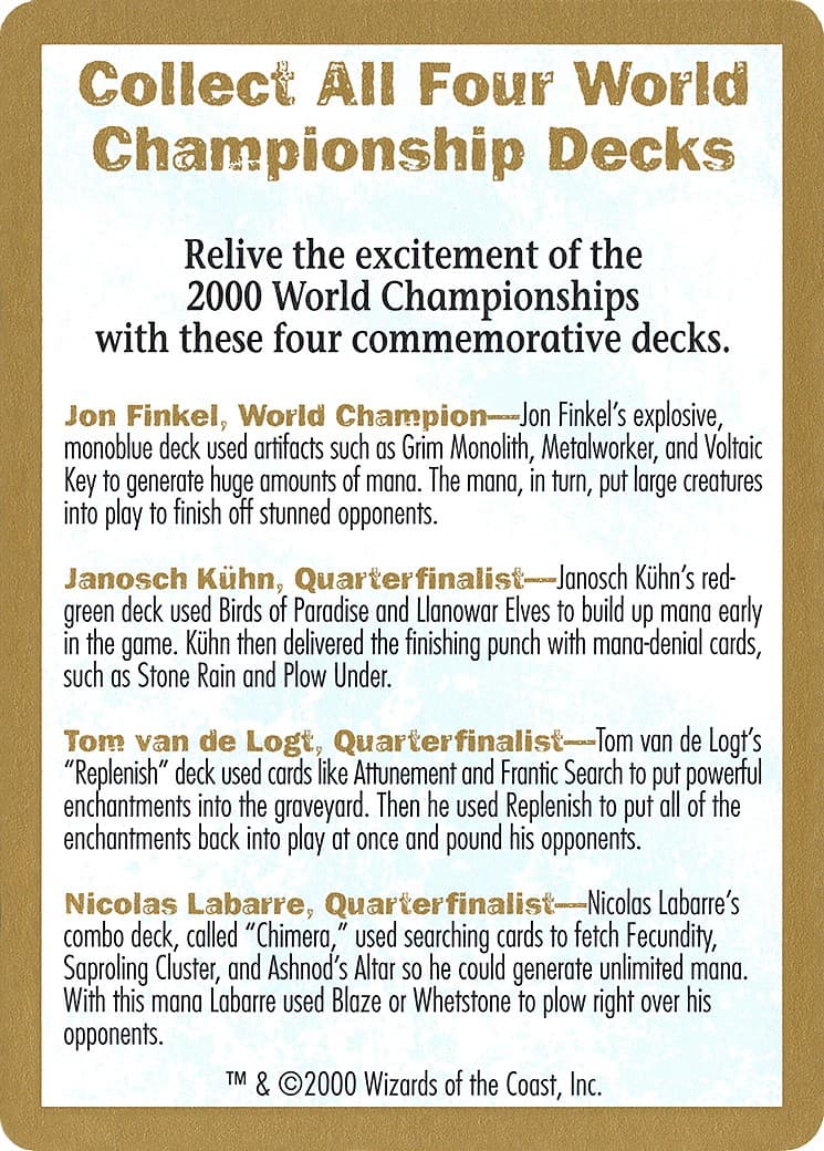 2000 World Championships Ad - Image 1