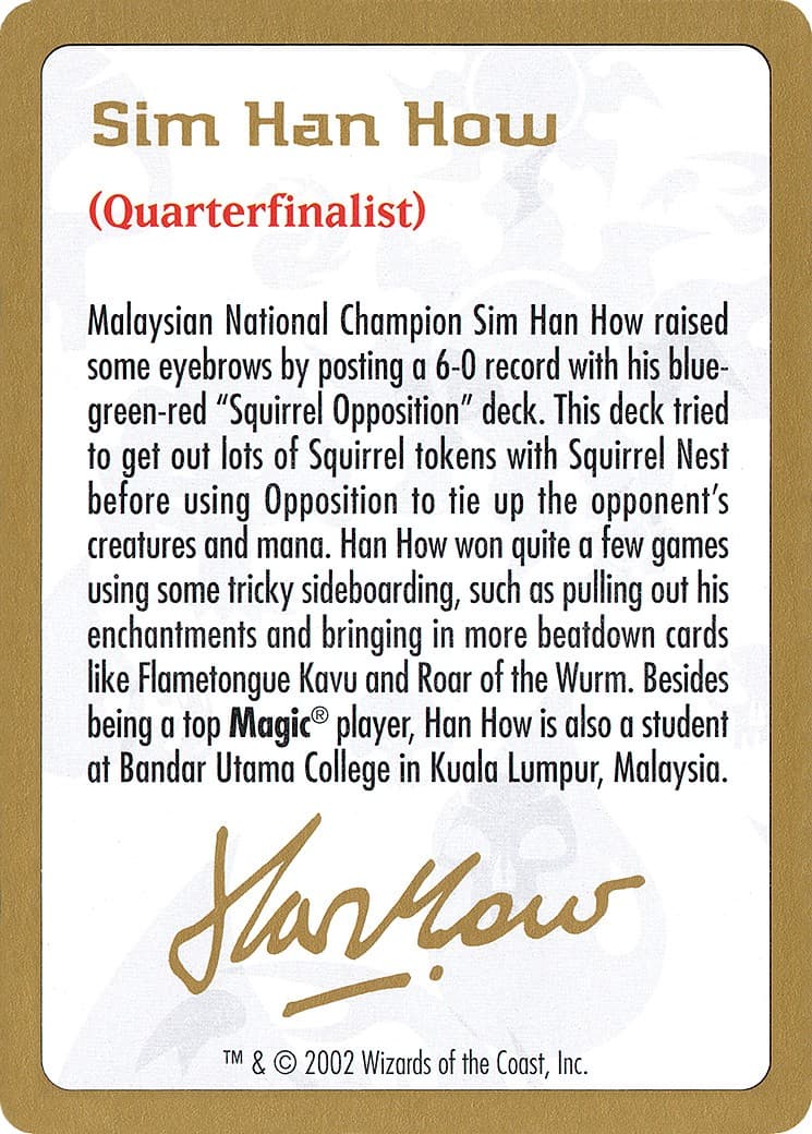 Sim Han How Bio - Image 1