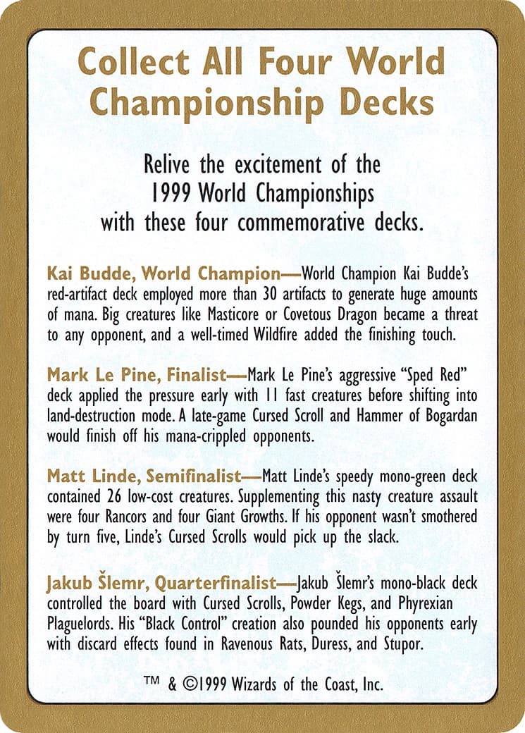 1999 World Championships Ad - Image 1