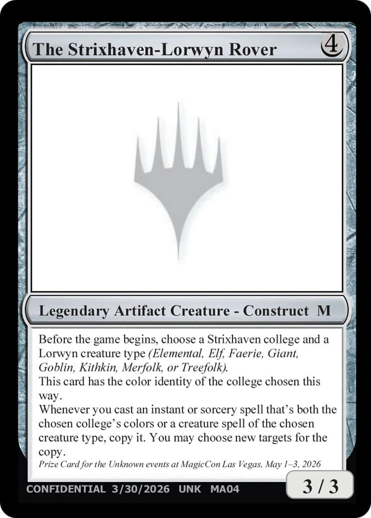 The Strixhaven-Lorwyn Rover - Image 1