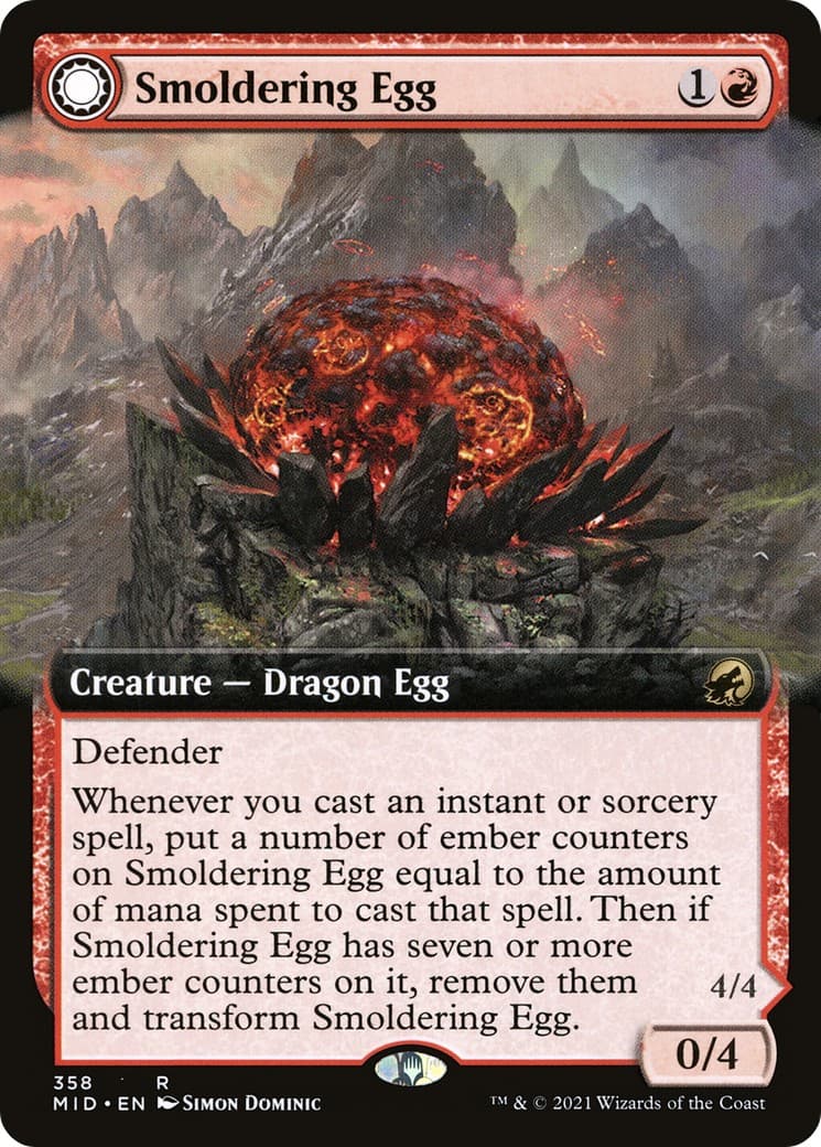 Smoldering Egg // Ashmouth Dragon - Image 1