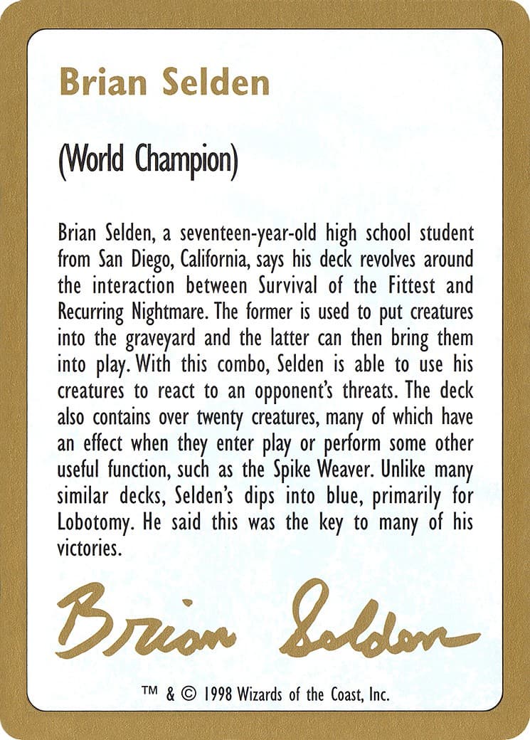 Brian Selden Bio - Image 1