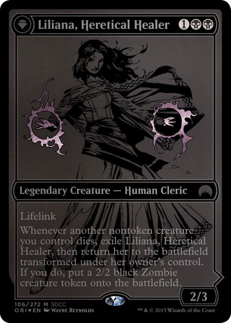 Liliana, Heretical Healer // Liliana, Defiant Necromancer - Image 1