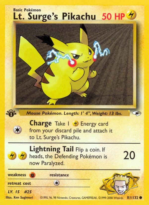 Lt. Surge's Pikachu - Image 1