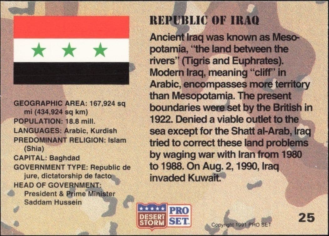 Iraq - Back