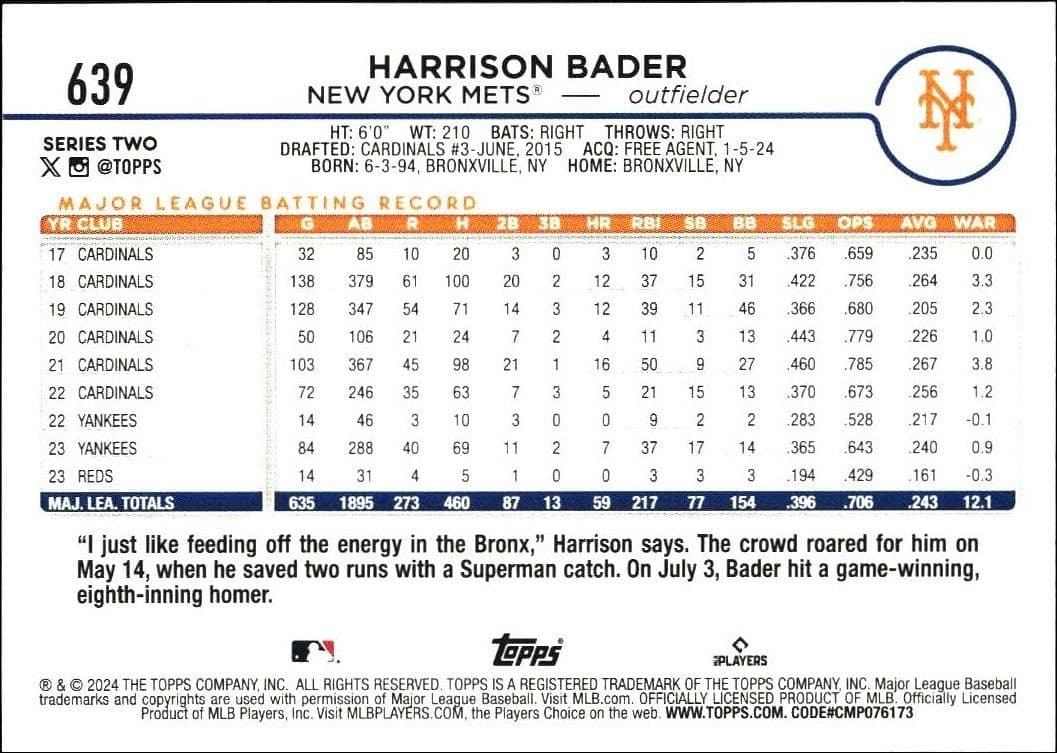 Harrison Bader - Back