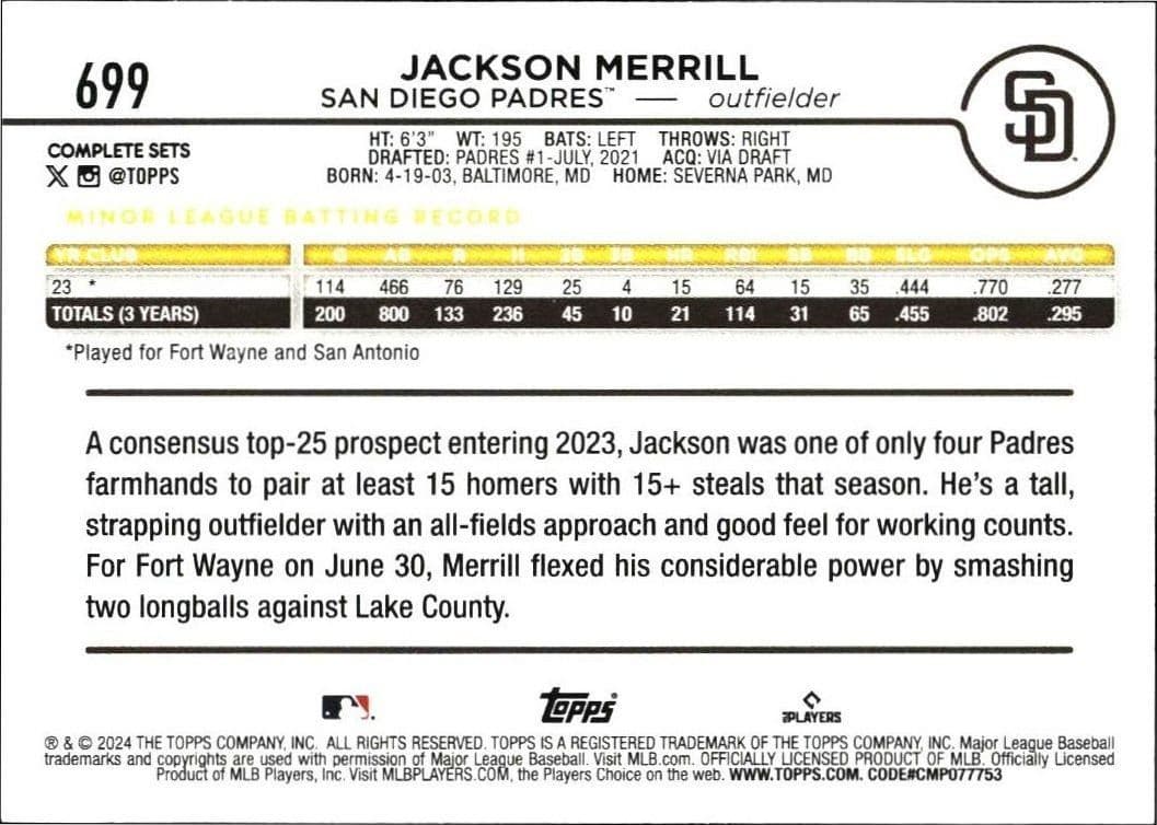Jackson Merrill - Back