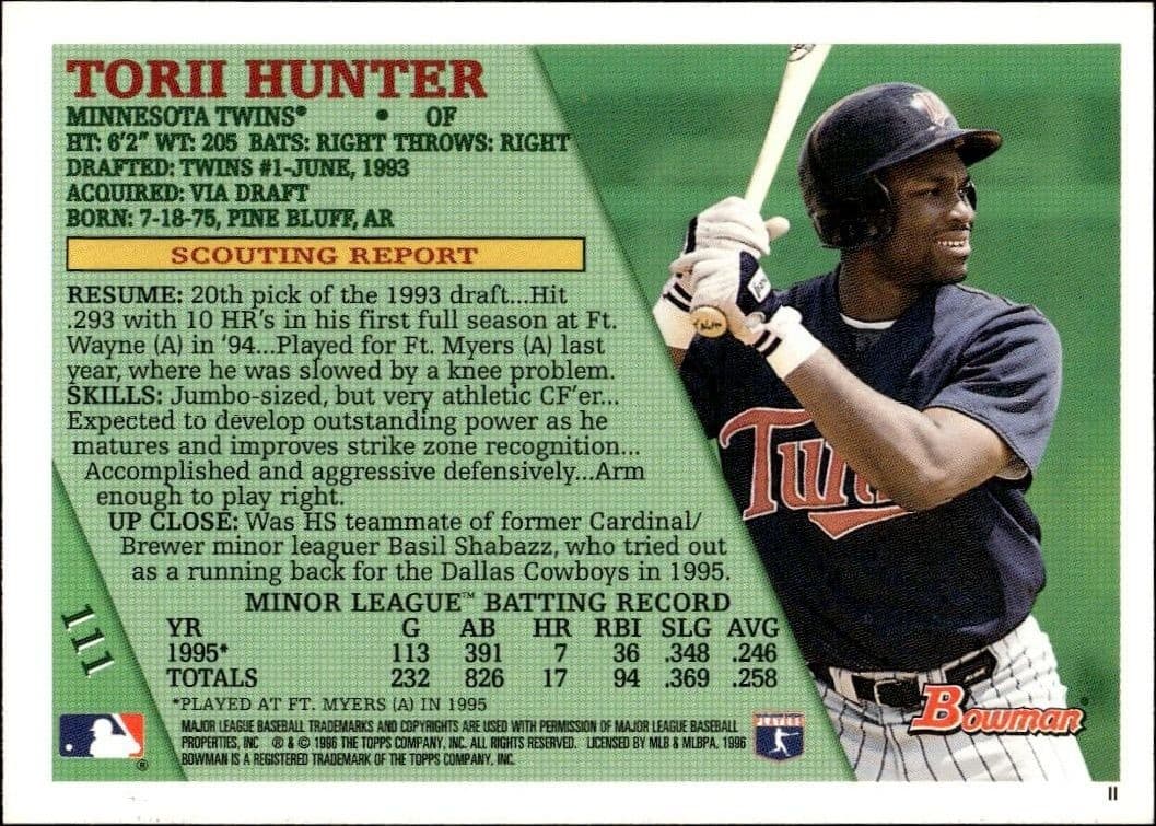 Torii Hunter - Back