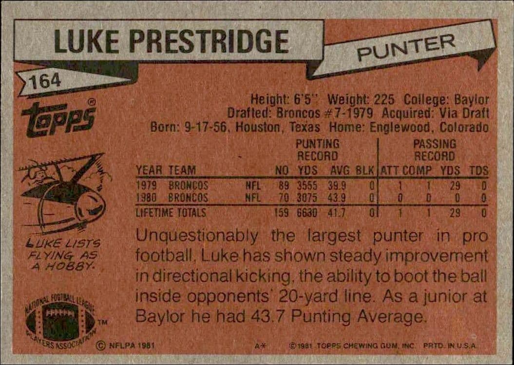 Luke Prestridge - Back