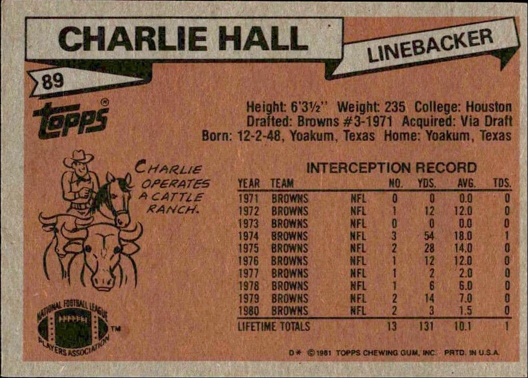 Charlie Hall - Back