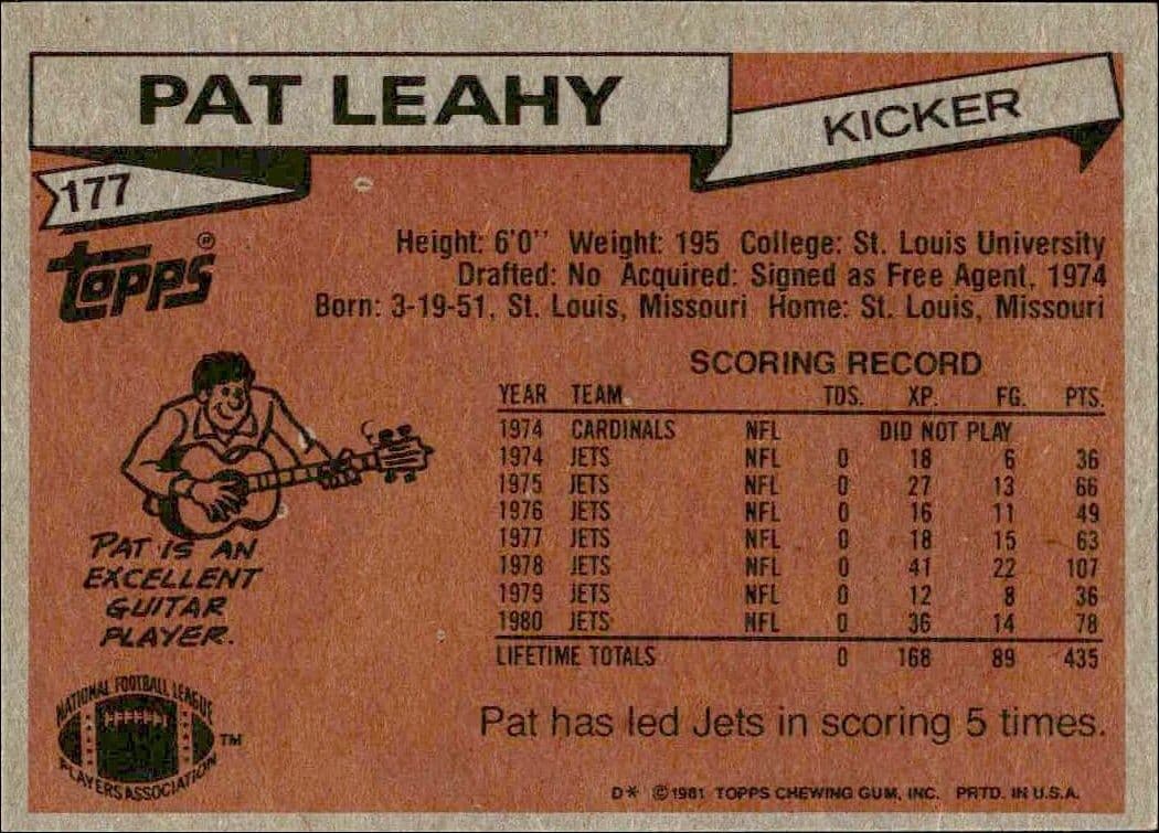 Pat Leahy - Back