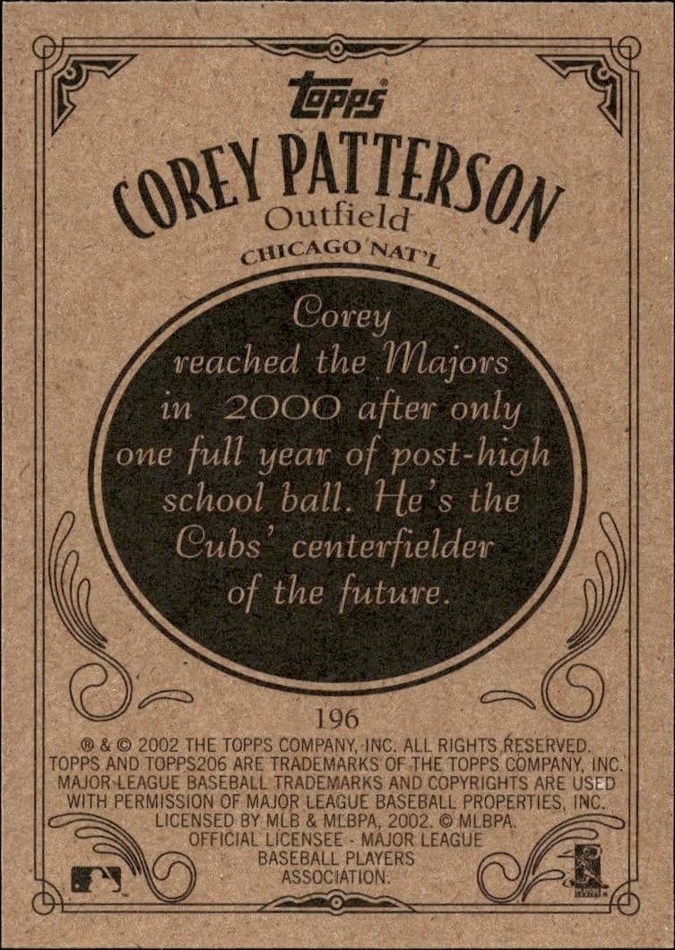 Corey Patterson - Back