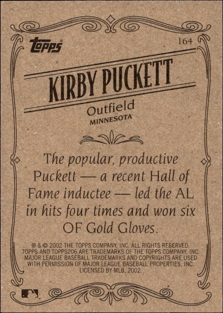 Kirby Puckett - Back