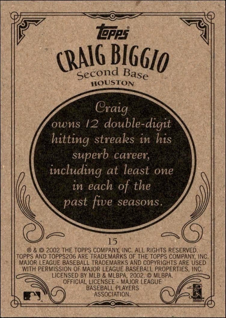Craig Biggio - Back