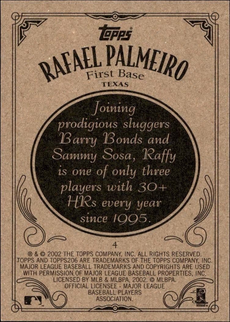 Rafael Palmeiro - Back
