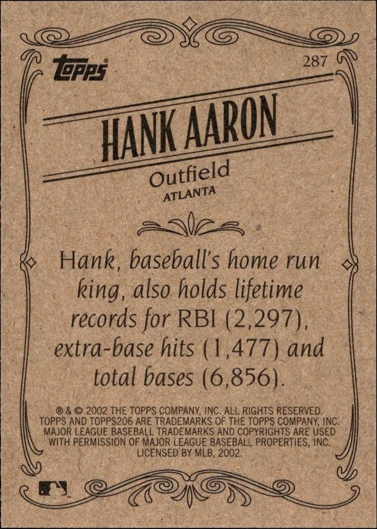 Hank Aaron - Back