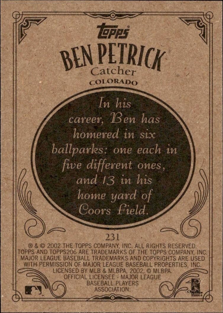 Ben Petrick - Back