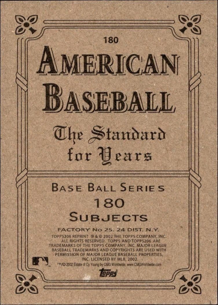 Cy Young - Back