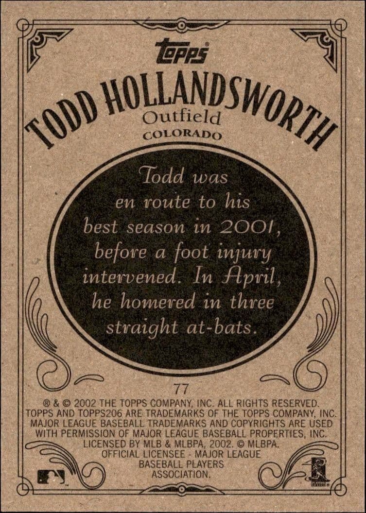 Todd Hollandsworth - Back