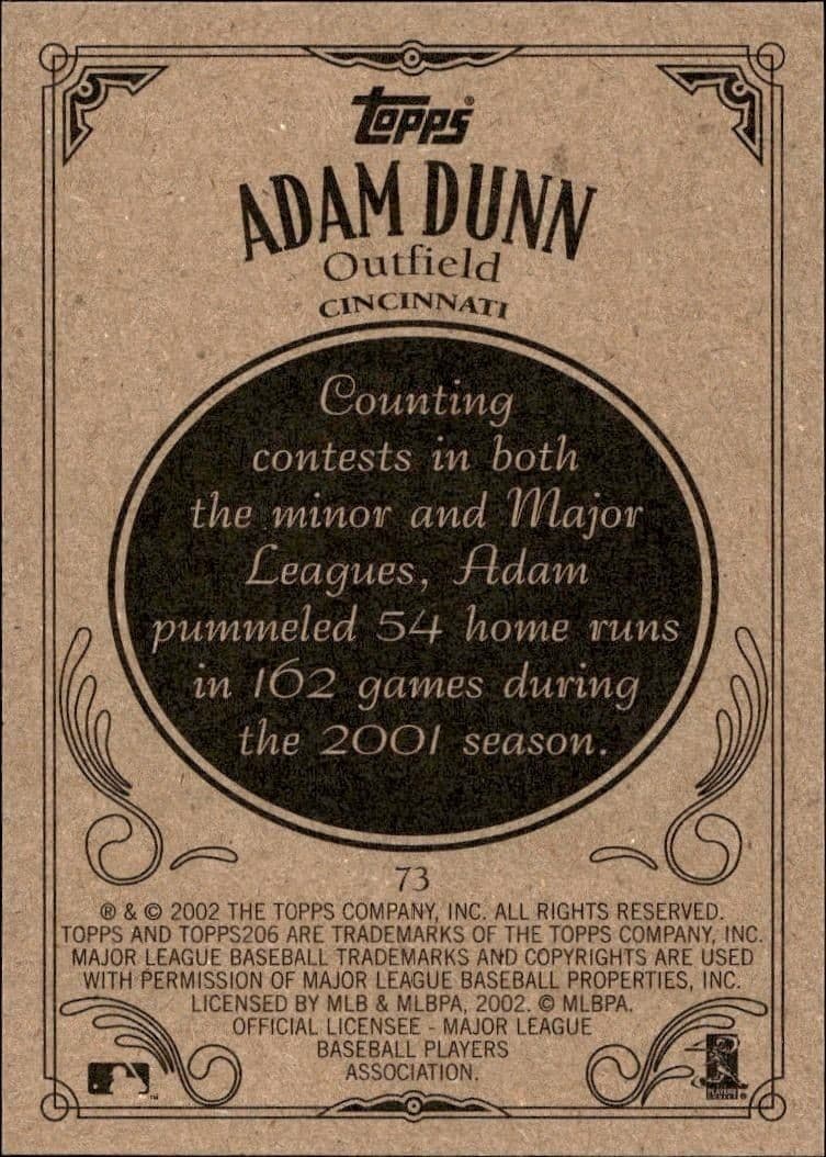Adam Dunn - Back