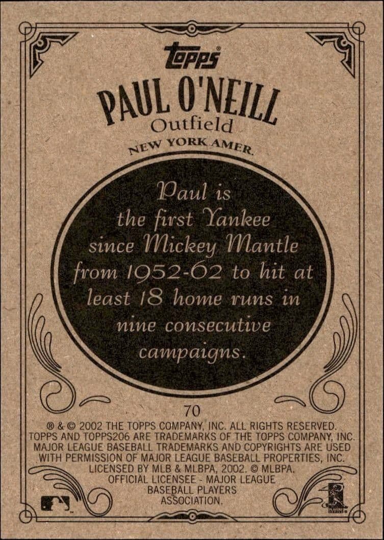 Paul O'Neill - Back