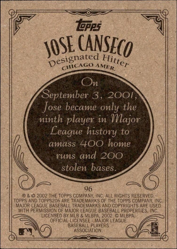 Jose Canseco - Back