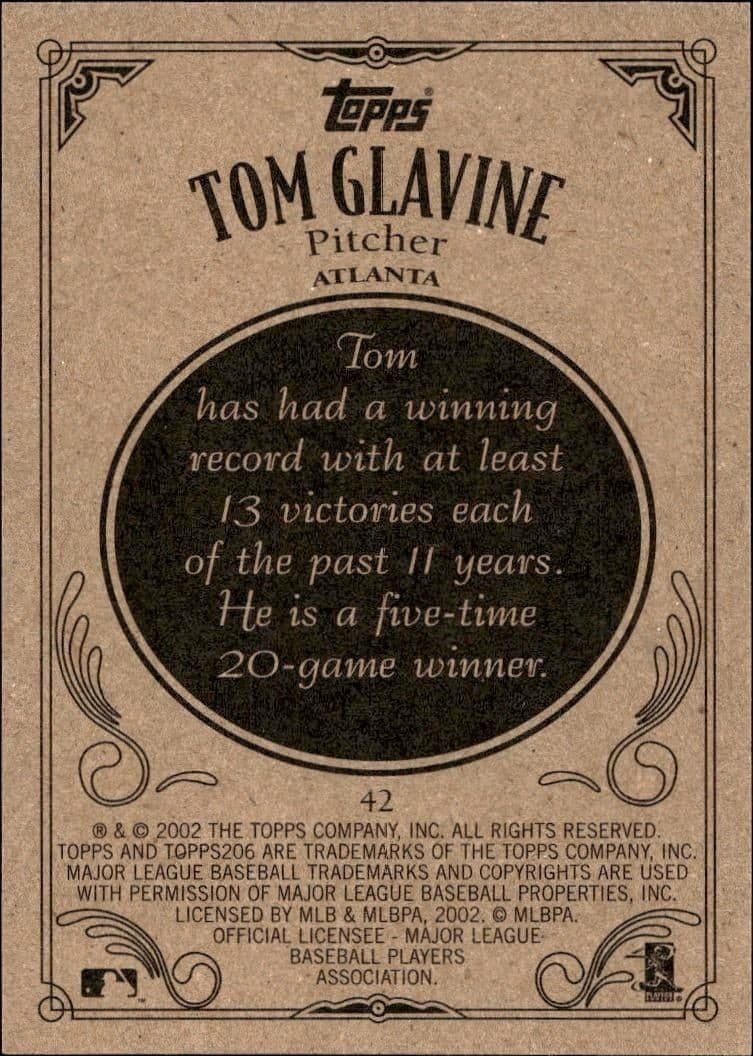 Tom Glavine - Back