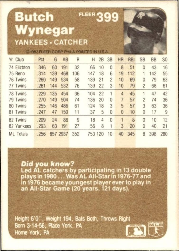 Butch Wynegar - Back