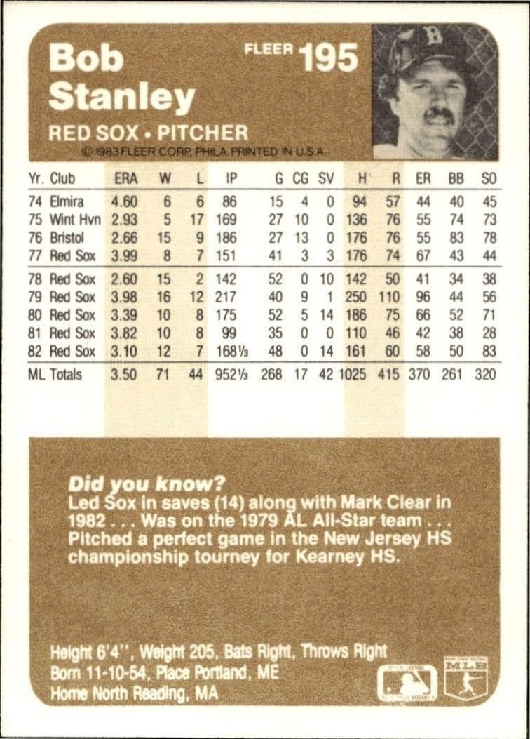 Bob Stanley - Back