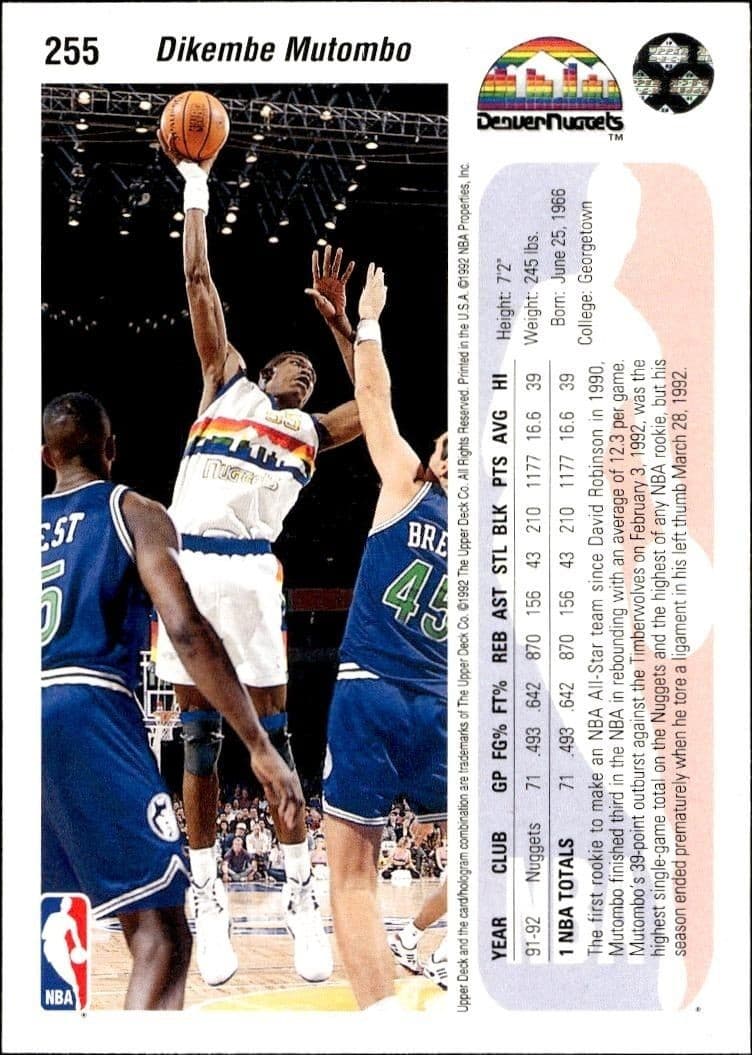 Dikembe Mutombo - Back