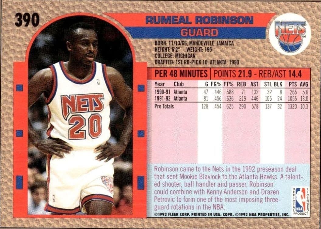 Rumeal Robinson - Back