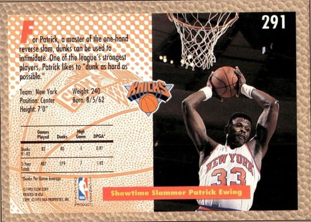 Patrick Ewing - Back