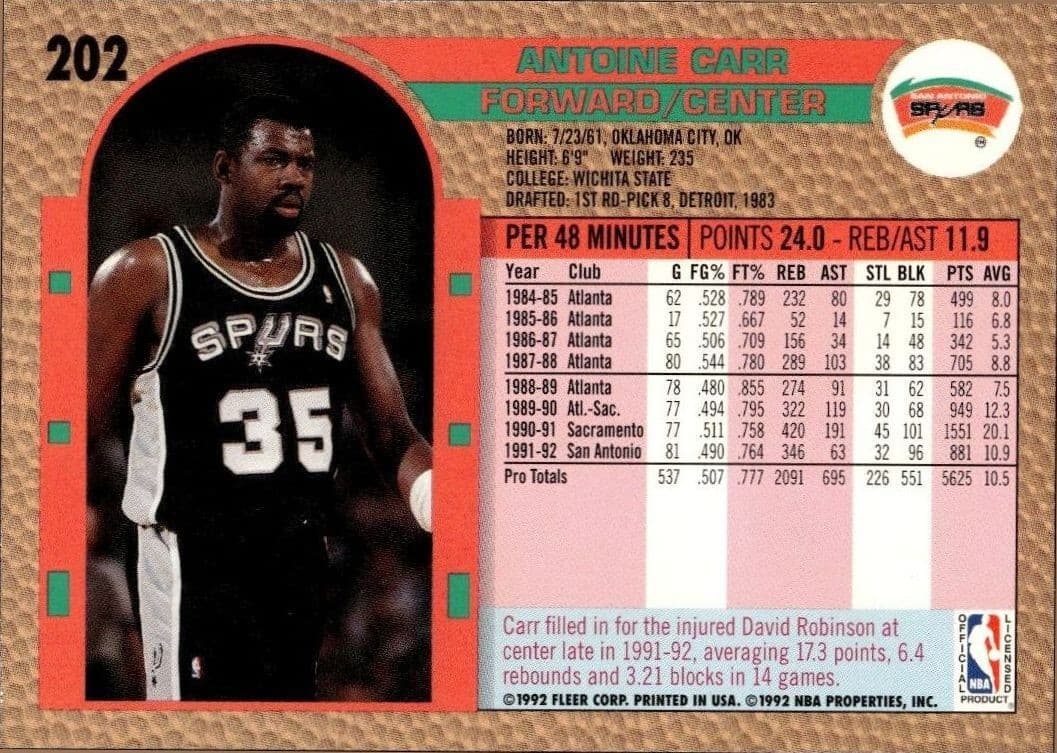 Antoine Carr - Back