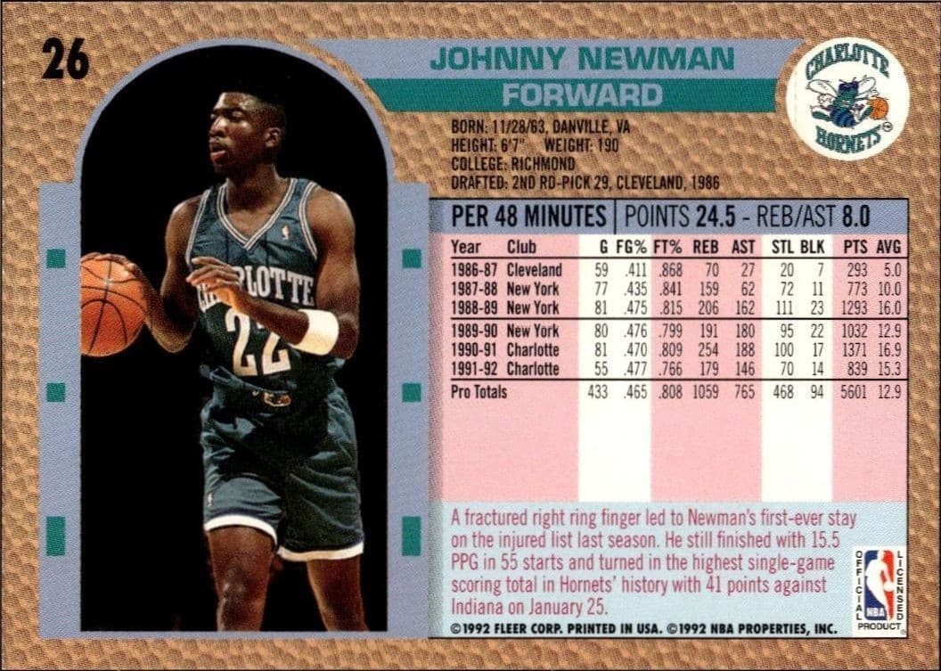 Johnny Newman - Back