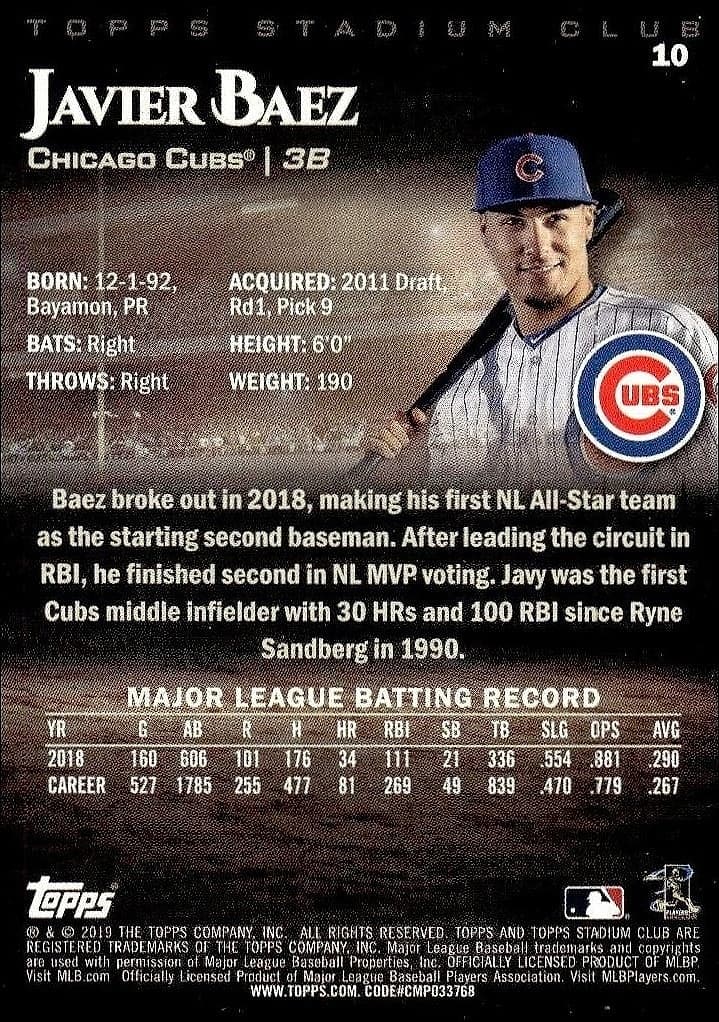 Javier Baez - Back