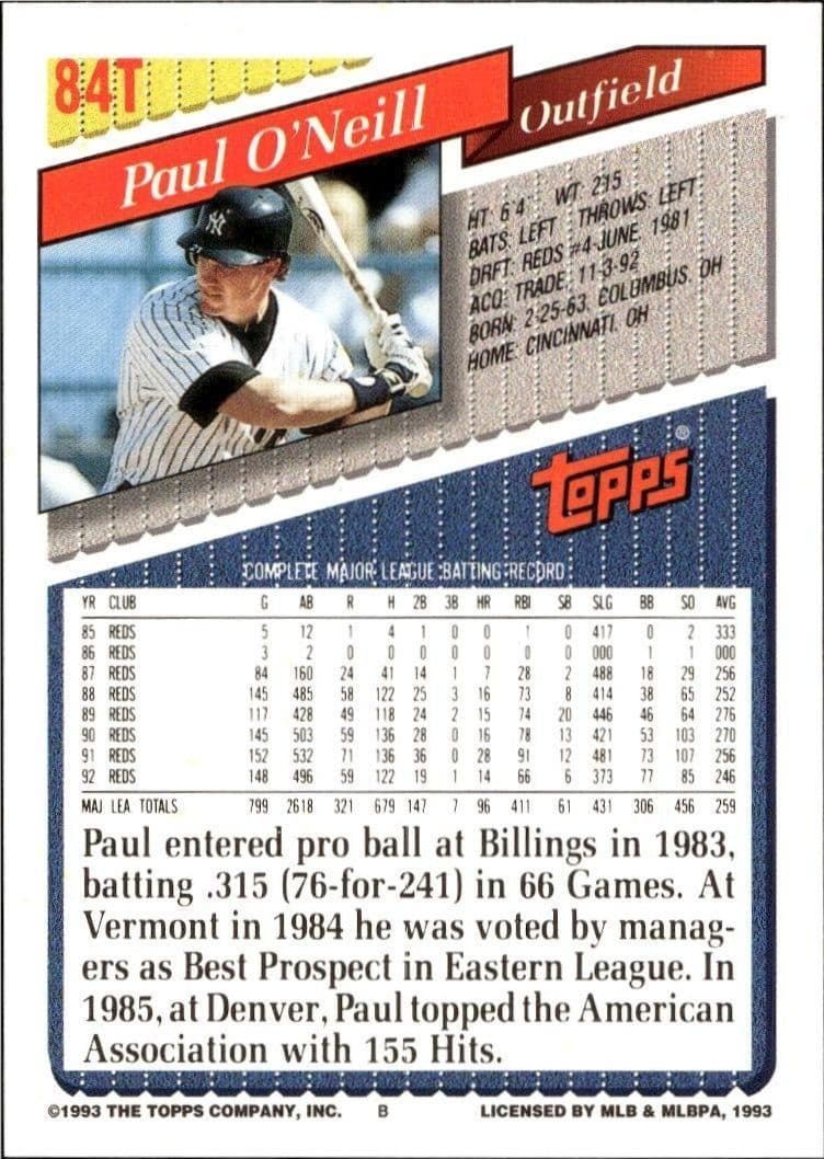 Paul O'Neill - Back