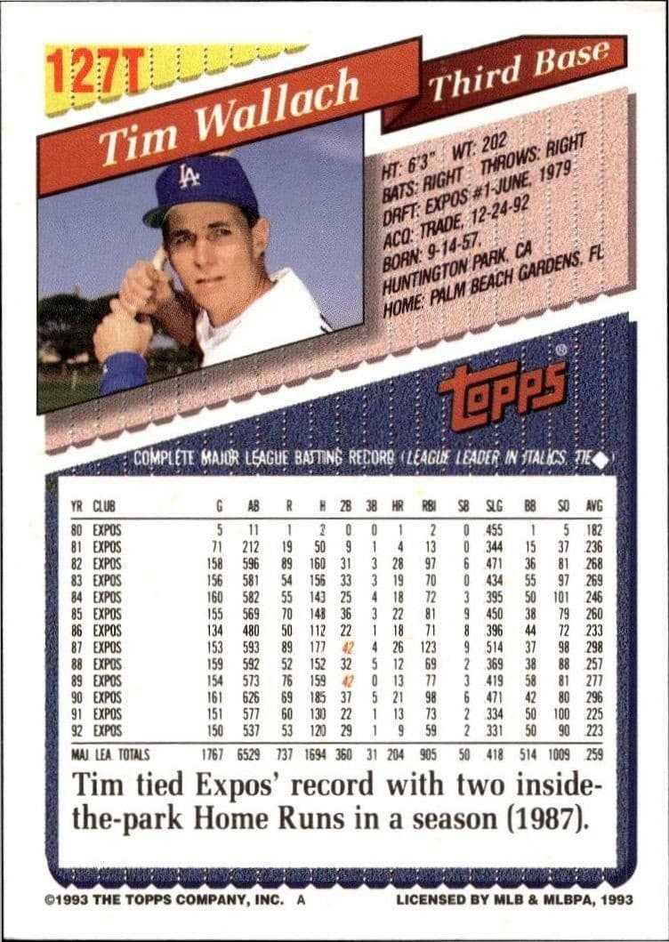 Tim Wallach - Back