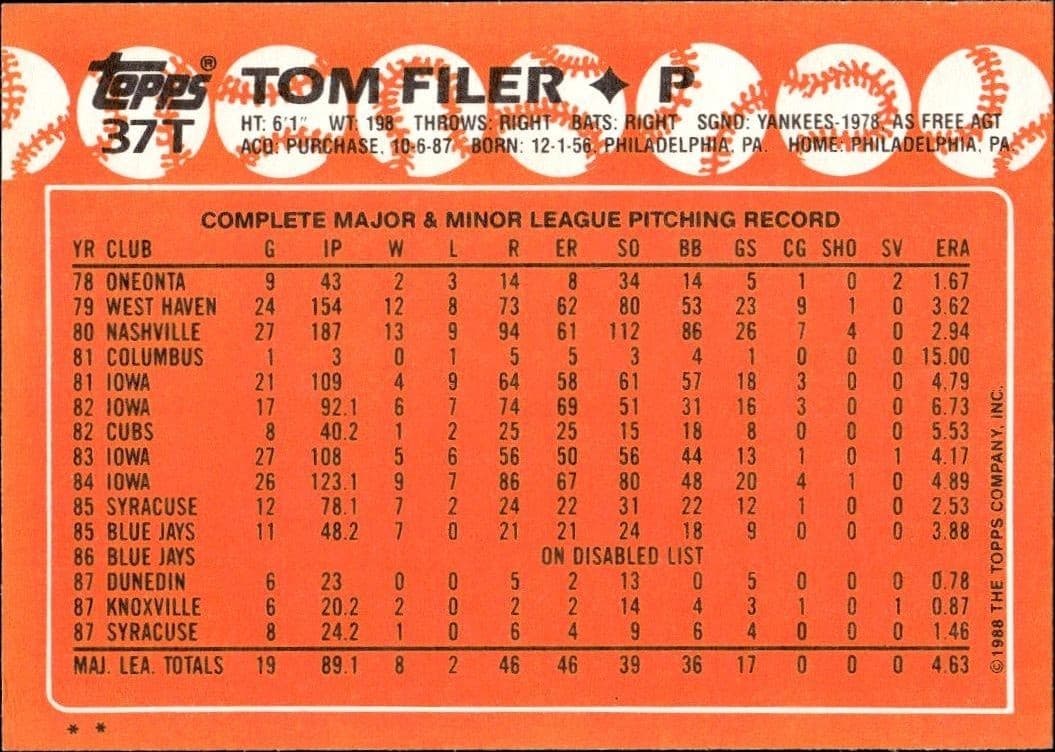 Tom Filer - Back