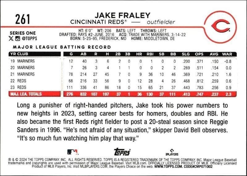 Jake Fraley - Back