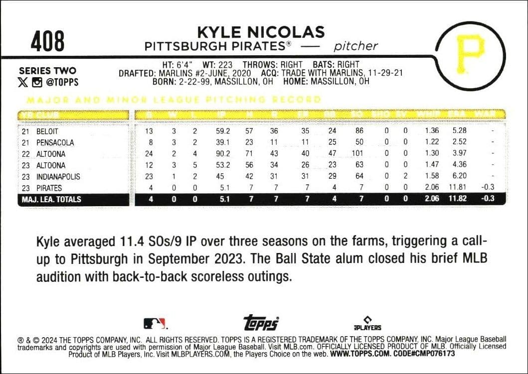 Kyle Nicolas - Back