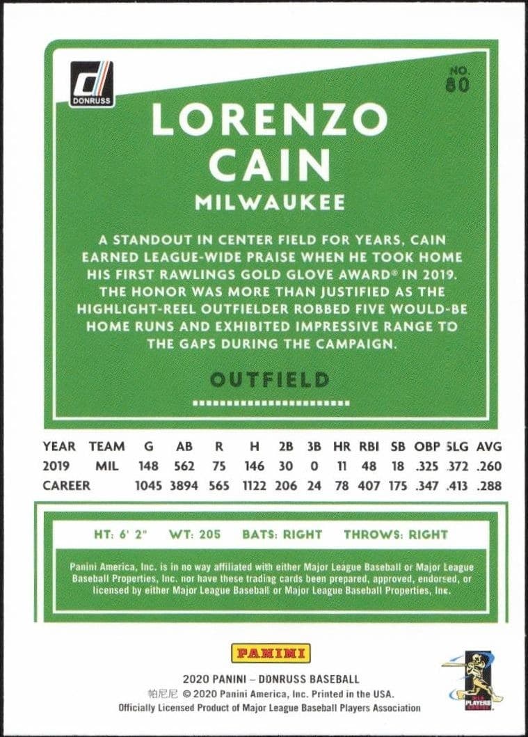 Lorenzo Cain - Back